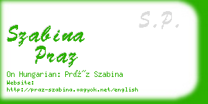 szabina praz business card